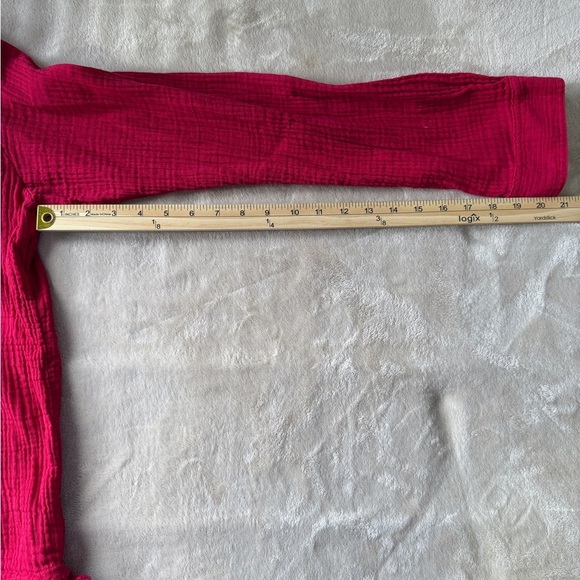 FREE PEOPLE Changing Horizons Pullover Top Red Size Large - Picture 8 of 9